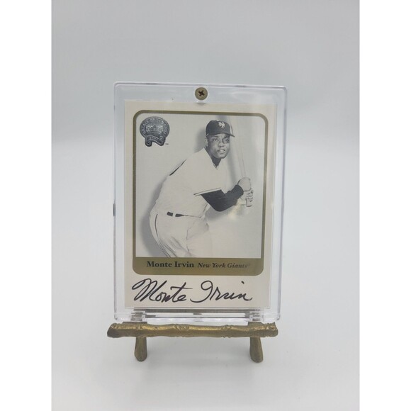 2001 Fleer Greats of the Game -Monte Irvin - Autograph- New York Giants - Picture 1 of 3